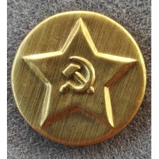 Пуговица форменная для обмундирования высшего начсостава НКВД, латунь, штамп, диаметр 28 мм, образец 1935 года